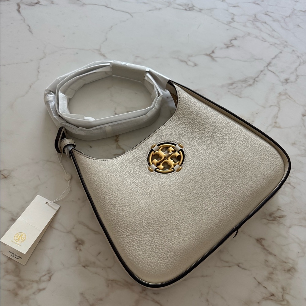 NWT Tory Burch Miller Small Shoulder Bag in New Ivory. Original price $448.